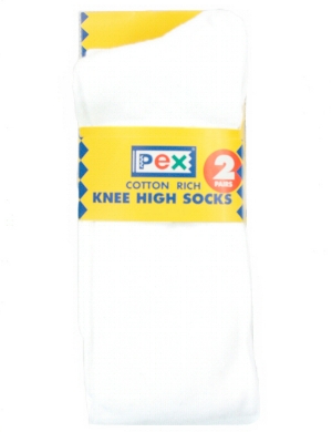 Knee High Socks 2 pack - White